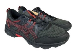 Asics Shoes Men’s Size 9.5 Gel-Venture 8 Black Red Sneaker Running Walking Shoes - £44.82 GBP