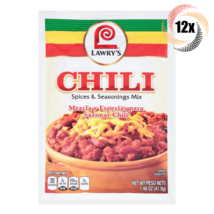 12x Packets Lawry's Chili Flavor Spices & Seasoning Mix | No MSG | 1.48oz - £26.97 GBP