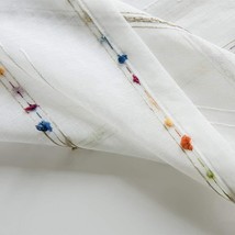 Pureaqu Faux Linen Stripe Pattern Sheer Curtains For Bedroom/Kids Room - £28.98 GBP