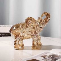 interoknack Amber Crystal Glass Elephant Storage Jar, Decorative Candy C... - $2,754.21 MXN