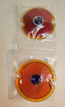 2 Ford Blue Dot Red Glass Tail Light Lens 1933 to 1936 image 2
