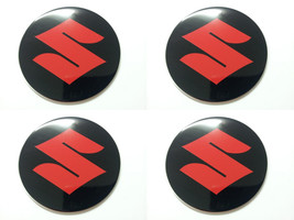 Suzuki 4 - Set of 4 Metal Stickers for Wheel Center Caps Logo Badges Rims  - $24.90+