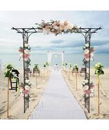 Outdoor Metal Garden Arch Gothic Arbor Garden Trellis For Climbing Vines... - $55.43