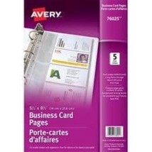 Avery Clear Business Card Organizer Pages for 5.5 x 8.5 Mini Binders Plastic - £12.65 GBP