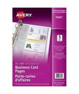 Avery Clear Business Card Organizer Pages for 5.5 x 8.5 Mini Binders Pla... - $22.21 CAD
