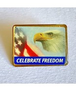 US Flag Eagle Celebrate Freedom Red White Blue Gold Lapel Hat Lanyard Pi... - £7.07 GBP