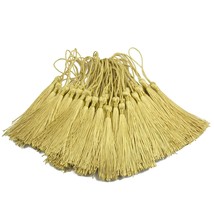 100Pcs 13Cm/5 Inch Silky Floss Bookmark Tassels With 2-Inch Cord Loop And Small  - £14.38 GBP