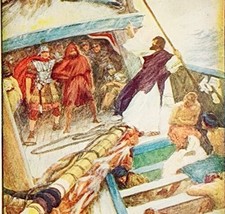 1906 Paul In the Storm At Sea Print Story Of The Bible 8.25 x 5.75&quot; Anti... - £20.09 GBP