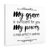   My Grace My Power 1 Cor 12:9 Bible Verse Canvas Christian Wall - £59.54 GBP+