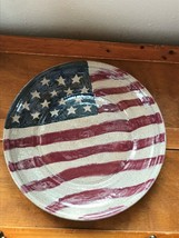 Estate Large Artist Signed Seven Fish Stoneware American Flag Glazed Pot... - £24.64 GBP