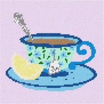 Pepita Needlepoint kit: Wedgewood Floral Teacup, 7&quot; x 7&quot; - $50.00+