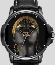 African Girl Lady Black   Unique Unisex Trendy Wrist Watch UK FAST - £43.17 GBP