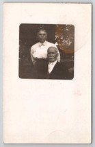 RPPC Older Man With Manly Looking Woman Portrait Postcard M27 - £3.95 GBP