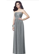 Dessy 2914....Full Length, Strapless Dress......Gray....Sz 12...NWT - £38.95 GBP