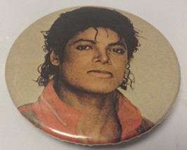 Vintage 2&quot; Promo Button Pinback Michael Jackson ~Mj~ Ancien Macaron King Of Pop - £4.02 GBP