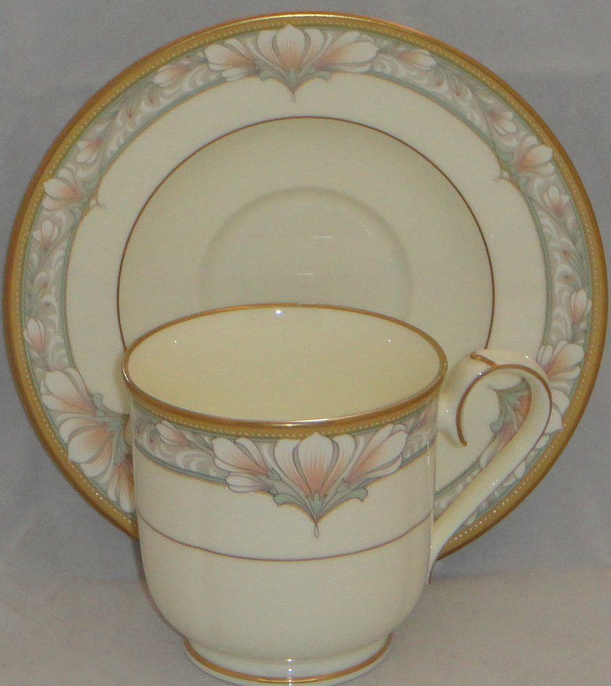 Noritake Barrymore Cup & Saucer Set (Footed) - £18.38 GBP
