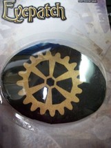 Black Steampunk Eyepatch Printed Cog Industrial Gear Pirate Swashbuckler... - $7.95
