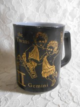 Vintage Mug Gemini The Twins Federal Glass Cup Zodiac Astrology May 21 -... - £14.38 GBP