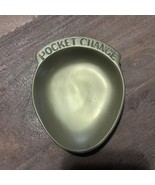 VINTAGE K A BRASS OVAL &quot;POCKET CHANGE&quot; TRINKET CATCH ALL METAL DISH   INDIA - $211.53 MXN