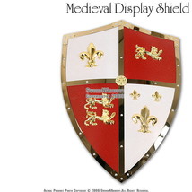 Medieval Royal Crusader Lion Shield Armor w/ handle - £47.40 GBP