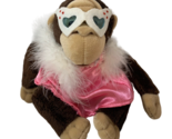 AGC small plush monkey chimp chimpanzee diva princess pink dress boa NO ... - £12.21 GBP