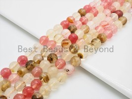 Gorgeous Strawberry Quartz beads, 6mm/8mm/10mm/12mm, High Quality Faceted Round - $4.00+