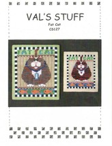 Val&#39;s Stuff Cross Stitch Chart Pattern Fat Cat CS127 - Chart Only - $9.89