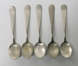 E. P. N. S.  E. S. Co. (Set of 5) Small Child Spoons Vintage - £23.44 GBP