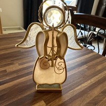 Opal Stained Glass Angel 24K Gold Plate Handcrafted Angel of Love - £18.64 GBP