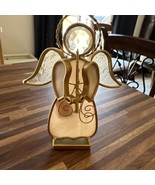 Opal Stained Glass Angel 24K Gold Plate Handcrafted Angel of Love - £18.25 GBP