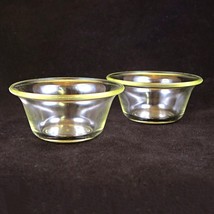 McKee Glasbake Set of 2 Custard Cups Vintage Clear Glass Ovenware JRB - $14.70
