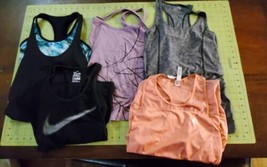 Womens Athletic Workout Tank Top Shirts Sz XS 5pc Nike Adidas Reebok Dri Fit - £29.59 GBP