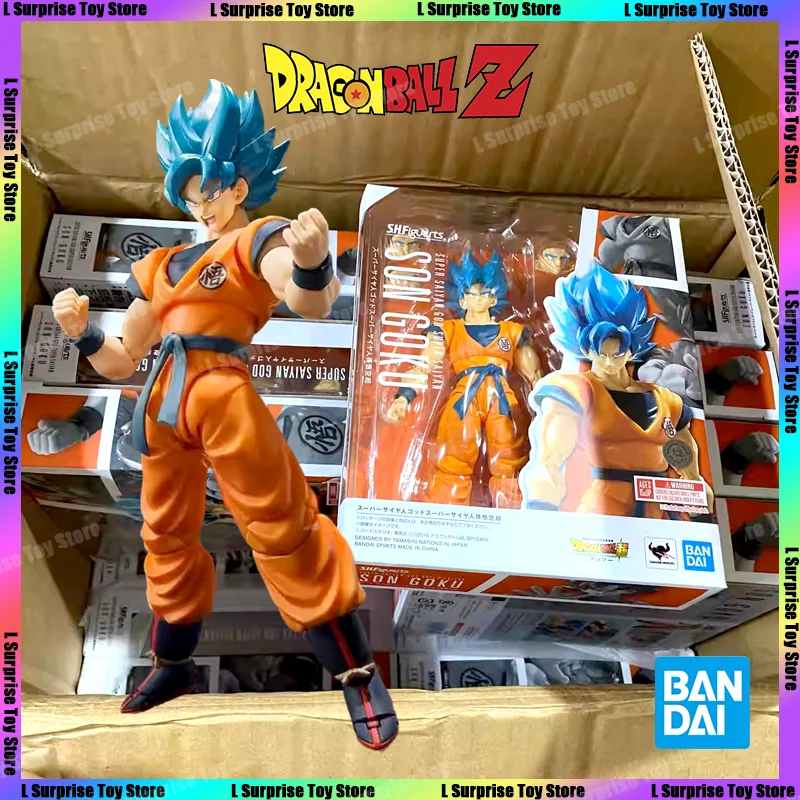 Original Bandai S H Figuarts Dragon Ball Z Son Goku Figures Super Saiyan Goku - £63.97 GBP+