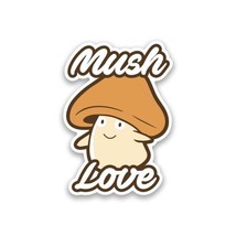 Mushroom Vinyl Sticker 3.5&quot;&quot; Tall Includes Two Stickers New - $11.68