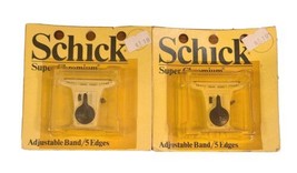 (2) Schick Super Chromium Adjustable Band 5 Edges Shaving Cartridge NOS Vtg 1972 - £23.19 GBP