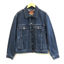 Wrangler Hero Blue Jean Jacket Mens Medium Long Sleeve Trucker Coat Jacket Denim - £22.88 GBP