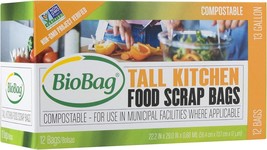 (3 Pack) BioBag 13 Gallon Tall Kitchen Bags / Food Waste Bag, 12 Bags per Box (T - £39.95 GBP