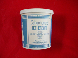 SCHOONOVER&#39;S DAIRY KNOXVILLE PA 1 PINT ICE CREAM CONTAINER CARDBOARD NEW... - £7.91 GBP