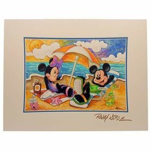 Disney Artist Print Randy Noble Mickey and Minnie at The Beach - £100.66 GBP