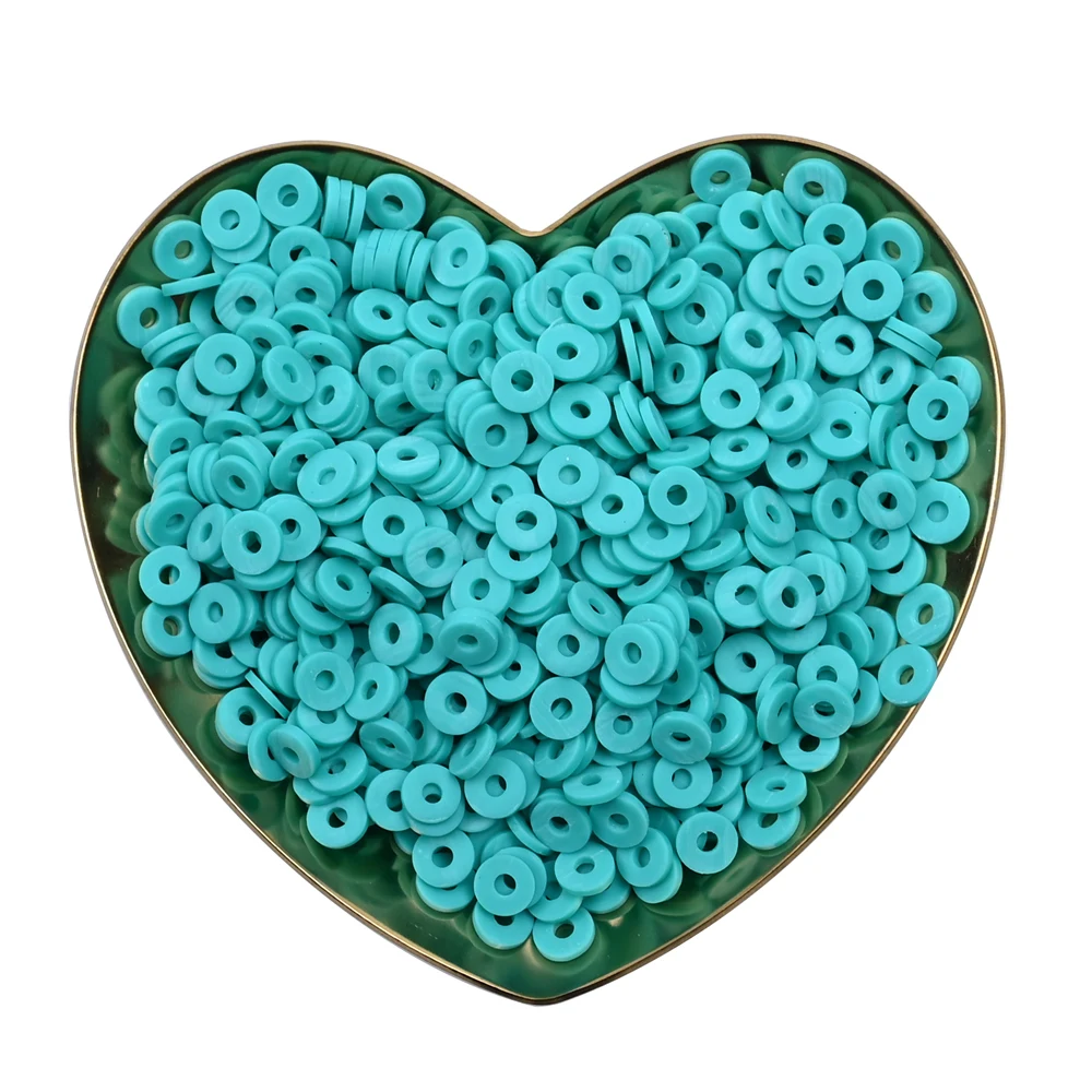 800pcs/lot Flat Round Polymer Clay beads Chip Disk Loose Spacer Beads For Jewelr - £89.75 GBP