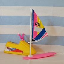 Vintage Barbie Wet n Wild Surf Set 7427 Beach Windsurf Playset Arco Mattel  1989 - $17.26