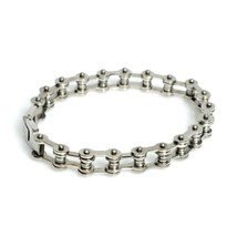 Stainless Steel Bike Chain Bracelet 8&quot; Biker Bicycle Motorcycle Punk Men Women - £7.95 GBP