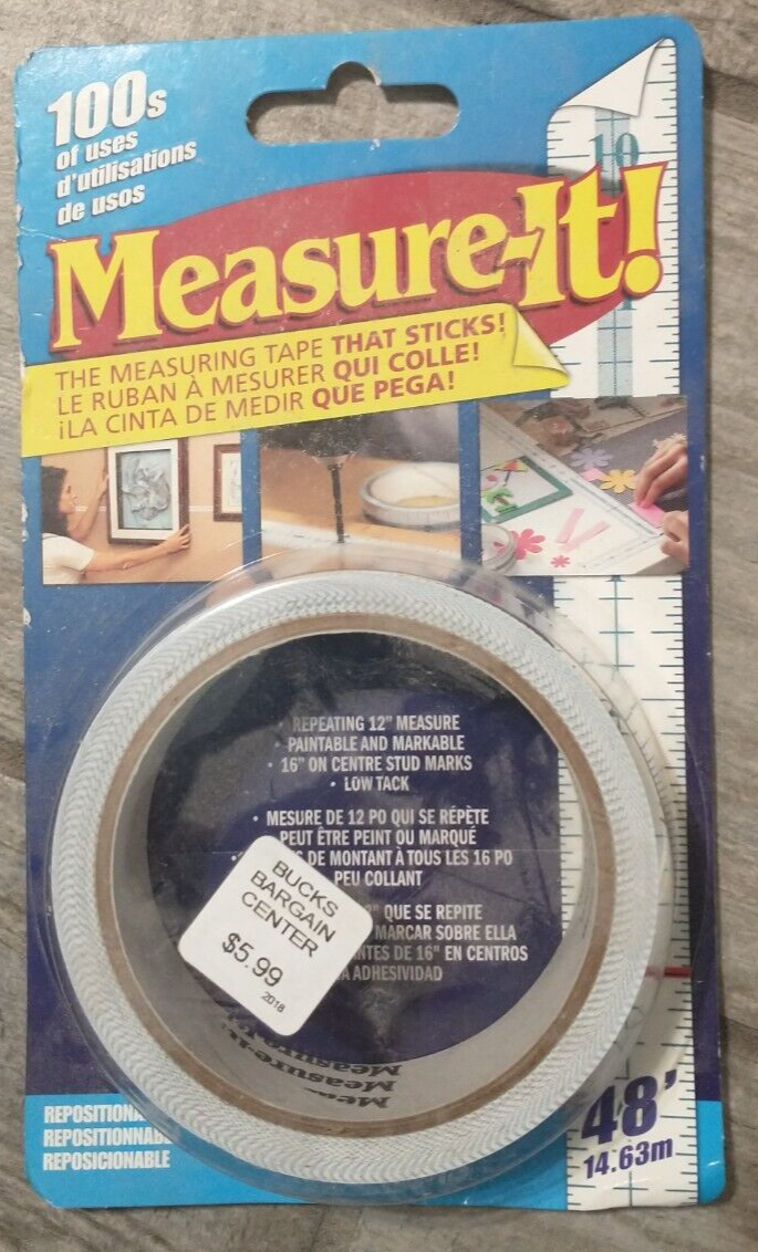 Measure-It! Adhesive Measuring Tape - $5.93