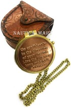 NauticalMart Thoreau&#39;s Go Confidently Quote Engraved Compass with Stampe... - £23.53 GBP