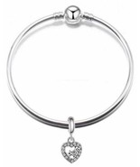 Mothers Day Silver Mom Charm Bangle Bracelet Gift 19cm - £8.80 GBP