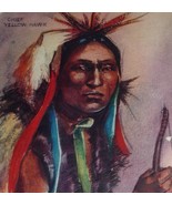 A/S L. Peterson Chief Portrait of Chief Yellow Hawk Antique Postcard - $6.00