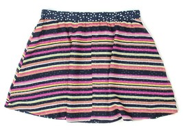 Vanity Womens Multi-color Striped Polka Dot Sheer Short A-Line Skirt Sz ... - £7.88 GBP