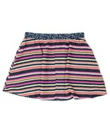 Vanity Womens Multi-color Striped Polka Dot Sheer Short A-Line Skirt Sz ... - £7.78 GBP