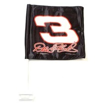 Dale Earnhardt #3 Classic white 12&quot; x 12&quot; Car Flag w/holder &amp; free shipping - £13.43 GBP
