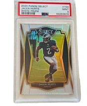 Jalen Hurts Rookie Rc 2020 Panini Select White Prizm /35 Psa 9 Pop 2 Eagles Sp - £1,115.94 GBP